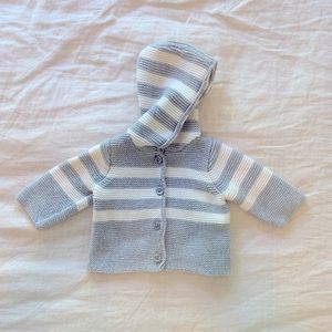 Hanna Anderson Knit Baby Cardigan (0-3m)